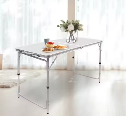Folding Camping Table Set 4 Chairs Gray