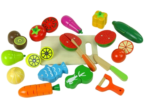 Fruits and Vegetables in a Wooden Magnesium Box Kitchen