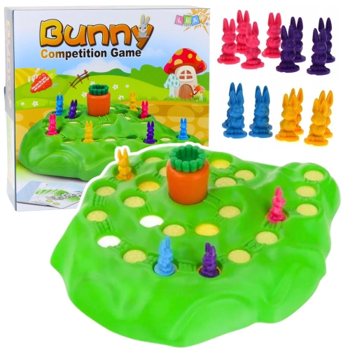 Funny Bunny Family Game - 3D, 4 players rabbit race game