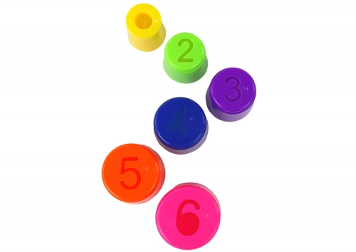Game Throwing Cups and Hoops to a Target with Various Degrees of Difficulty