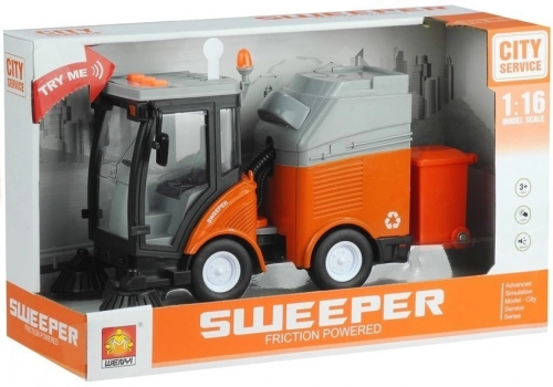 Garbage Truck Sweeper With Moving Elements