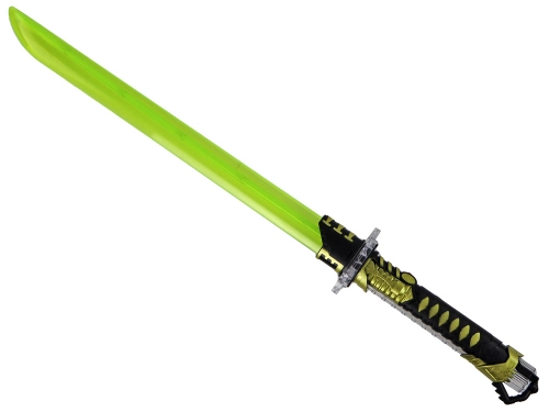 Glowing Samurai Sword Yellow Battle Weapon