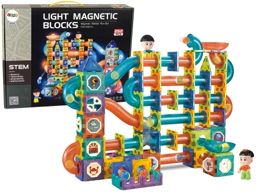 Glowing Slide For Balls Magnetic Blocks 252 Elements