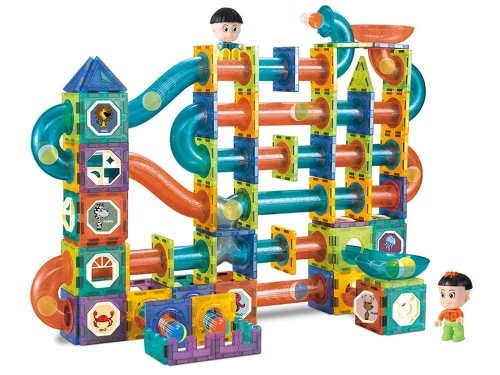 Glowing Slide For Balls Magnetic Blocks 252 Elements