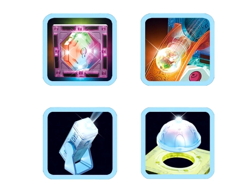Glowing Slide For Balls Magnetic Blocks 252 Elements