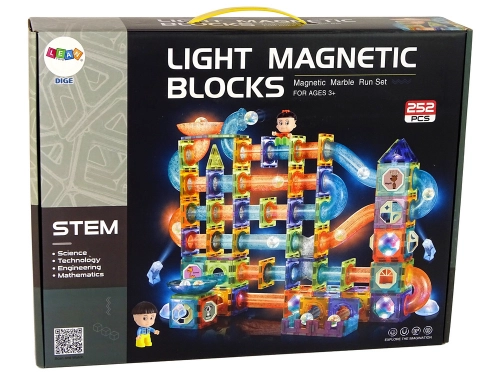 Glowing Slide For Balls Magnetic Blocks 252 Elements