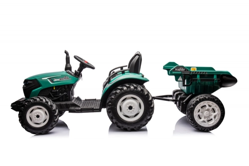 Детский электротрактор с прицепом HC-306 Dark Green