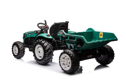 Детский электротрактор с прицепом HC-306 Dark Green