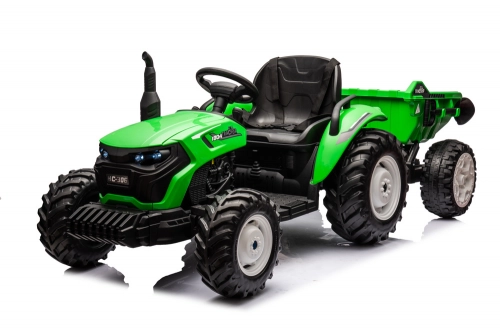 Детский электротрактор с прицепом HC-306 Light Green
