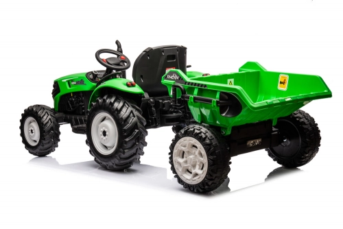 Детский электротрактор с прицепом HC-306 Light Green
