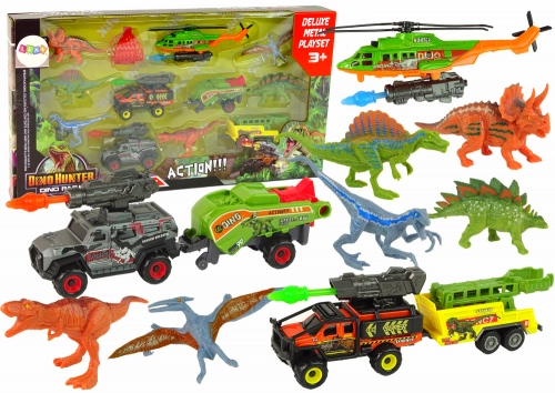 Helicopter Dinosaurs Vehicle Set 6 Colorful Pcs