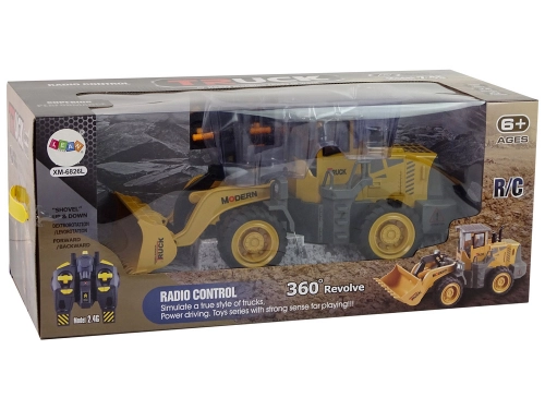 Huge excavator R/C loader Remote-controlled 360-degree rotation LED lights
