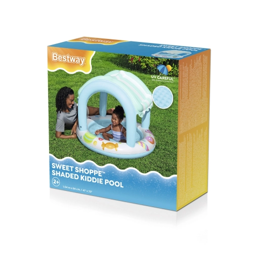 Inflatable Garden Pool with Cover Bestway Pool 52638 104cm