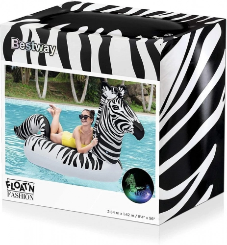 Inflatable mattress Zebra LED 254 x 142 cm Bestway 41406