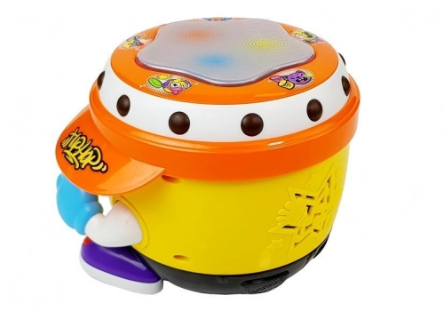 Interactive Drum for Batteries Lit and Playing