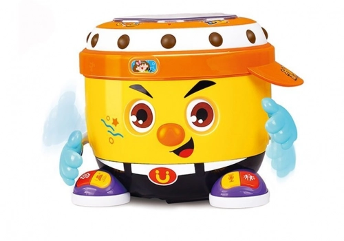 Interactive Drum for Batteries Lit and Playing