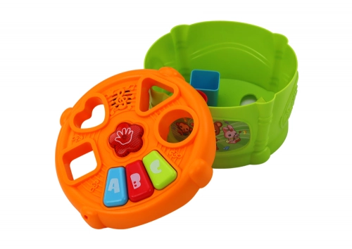 Interactive Educational Drum Shapes Green and Orange