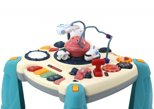 Interactive Educational Table Children's Panel Piano Space Blue