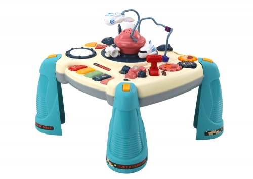 Interactive Educational Table Children's Panel Piano Space Blue