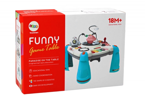 Interactive Educational Table Children's Panel Piano Space Blue