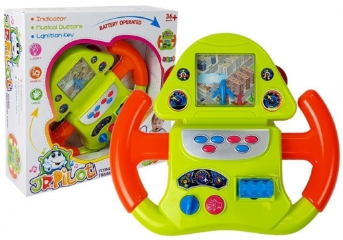 Interactive Flight Simulator Steering Wheel Sound Light Effects