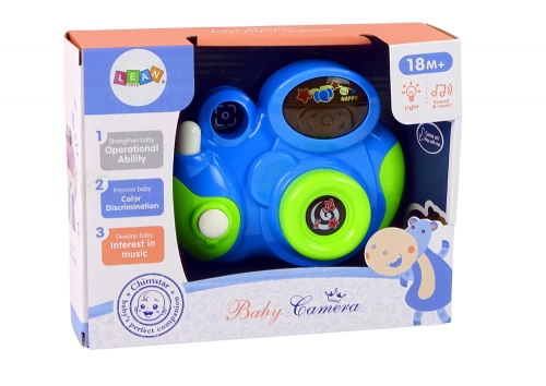 Interactive Photo Camera For your baby Melodies of light and sounds BLUE COLOUR