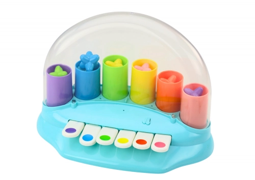 Interactive Piano With Blue Pop-Up Stars
