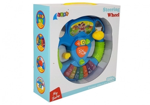 Interactive Steering Wheel For Babies Piano Sound Light