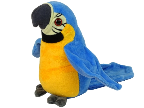 Interactive Talking Blue Parrot Repeating Words