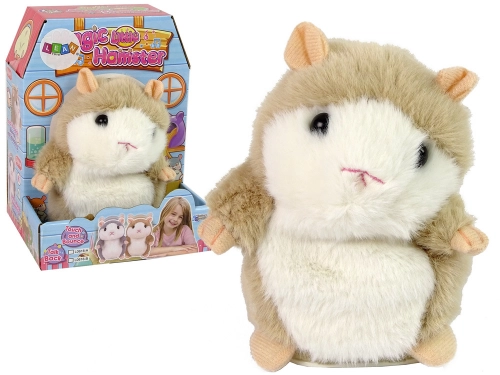 Interactive Talking Hamster Brown Plush Repeating Words