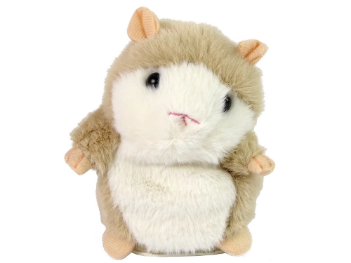 Interactive Talking Hamster Brown Plush Repeating Words