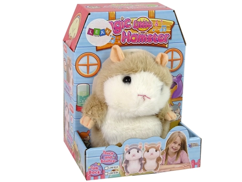 Interactive Talking Hamster Brown Plush Repeating Words