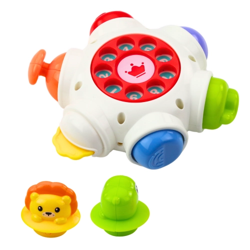 Interactive Toy For Toddlers UFO With Lion and Crocodile For