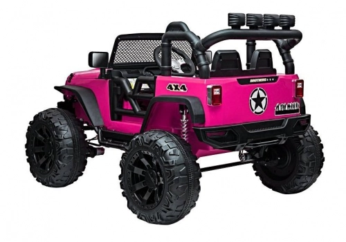Divvietīgs bērnu elektromobilis Jeep JC666 Rose Painted