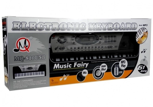 Keyboard MQ-810 MP3 with Microphone 61 Keys