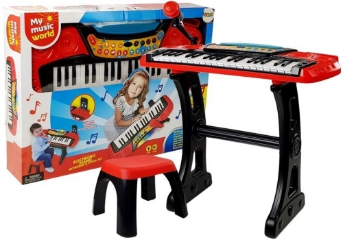 Keyboard Stand Chair 37 Keys Red