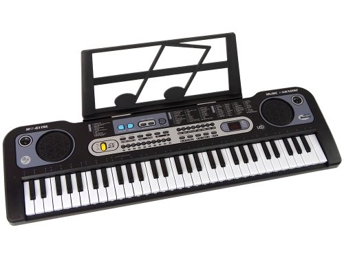 Keyboard with Microphone Musical Instrument Black