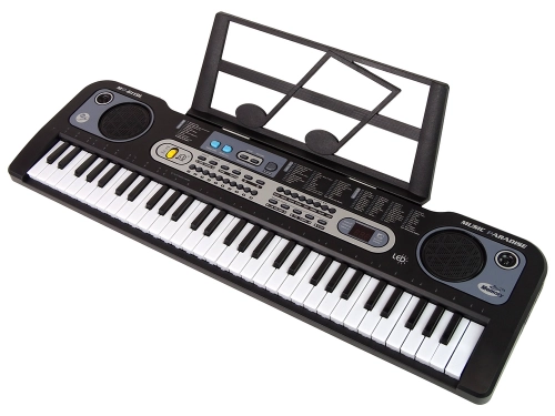 Keyboard with Microphone Musical Instrument Black