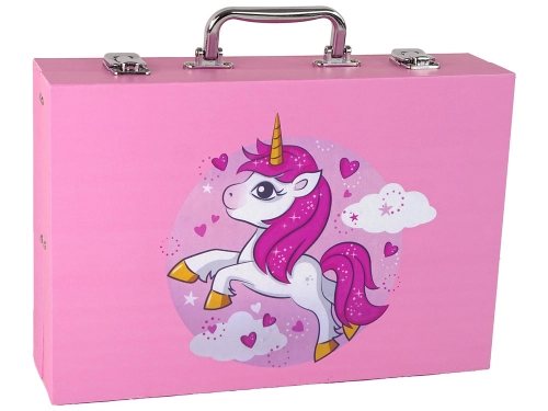 Large Artistic Set in a 145-piece suitcase Pink Unicorn