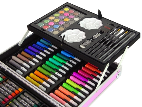 Large Artistic Set in a 145-piece suitcase Pink Unicorn