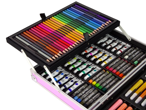 Large Artistic Set in a 145-piece suitcase Pink Unicorn