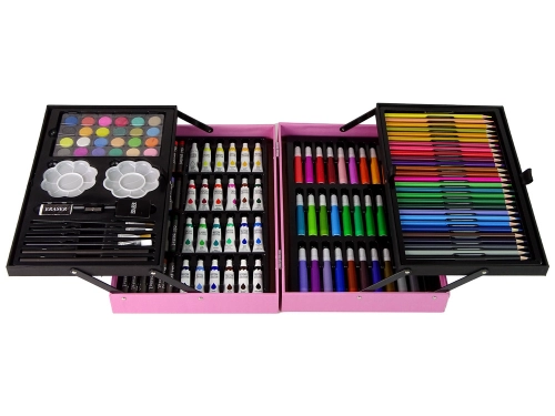 Large Artistic Set in a 145-piece suitcase Pink Unicorn