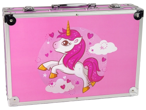 Large Artistic Set in a 145-piece suitcase Pink Unicorn