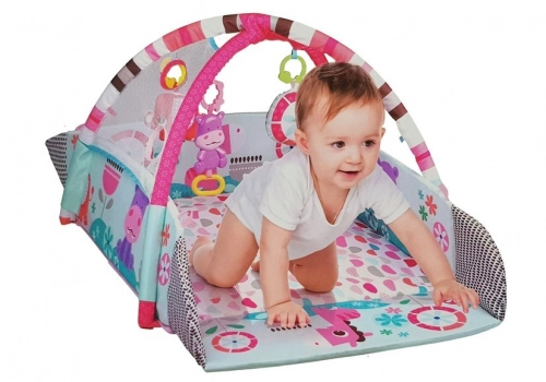 Large Educational Pool Mat for Babies 5in1 with Balls Hippo Balls