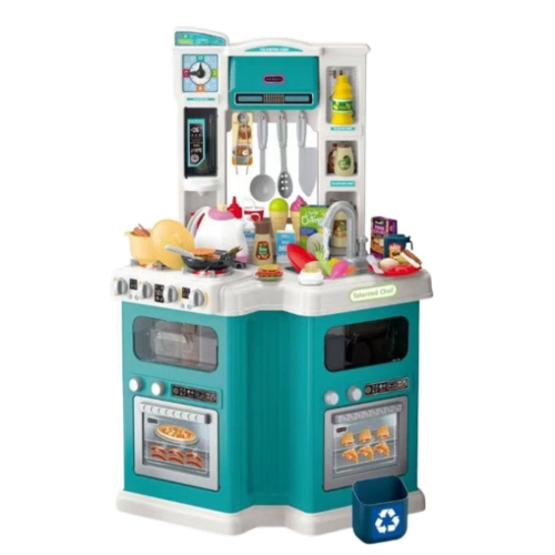 Large Kids Kitchen Home Chef Cooking Sounds Accessories 109 pcs.