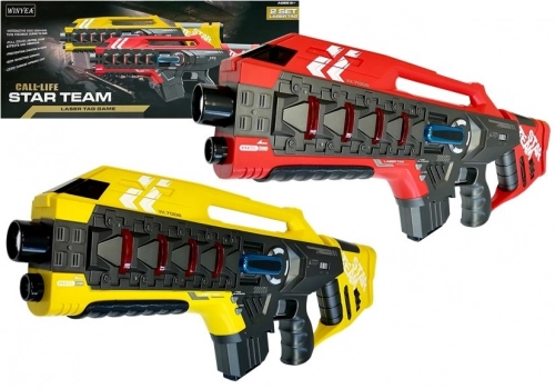 Laser Tag Rifle Set 4 Teams 2 Colors Red Yellow