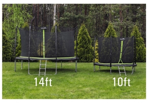Батут с защитной сеткой и лестница 427 см (14ft) Sport PRO Green