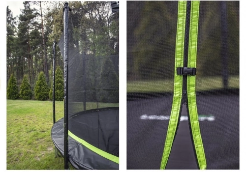 Батут с защитной сеткой и лестница 488 см (16ft) Sport PRO Green