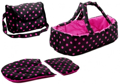Leļļu rati 2in1 Alice Black-Pink