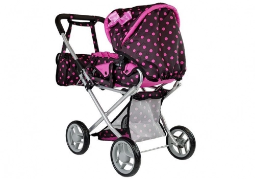 Leļļu rati 2in1 Alice Black-Pink